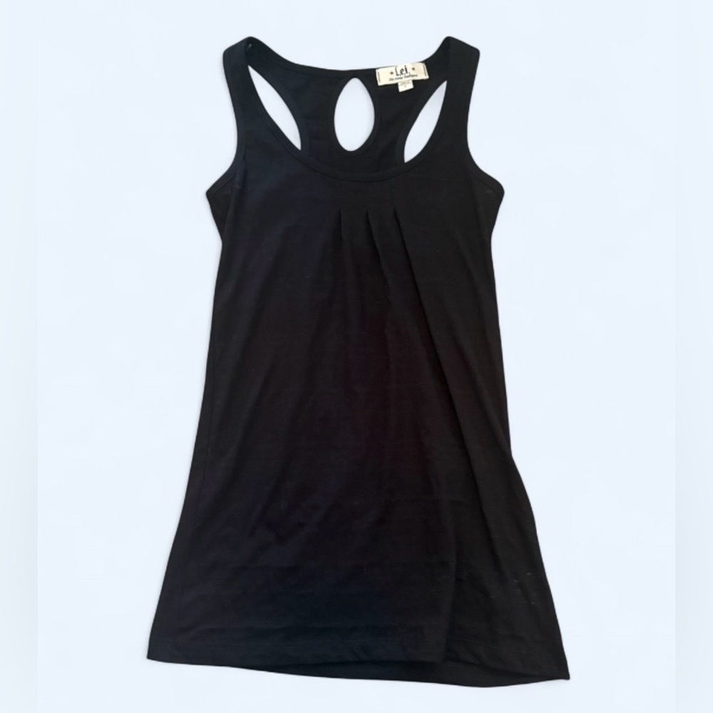 Lei Black Racerback Tank Top Size Small
